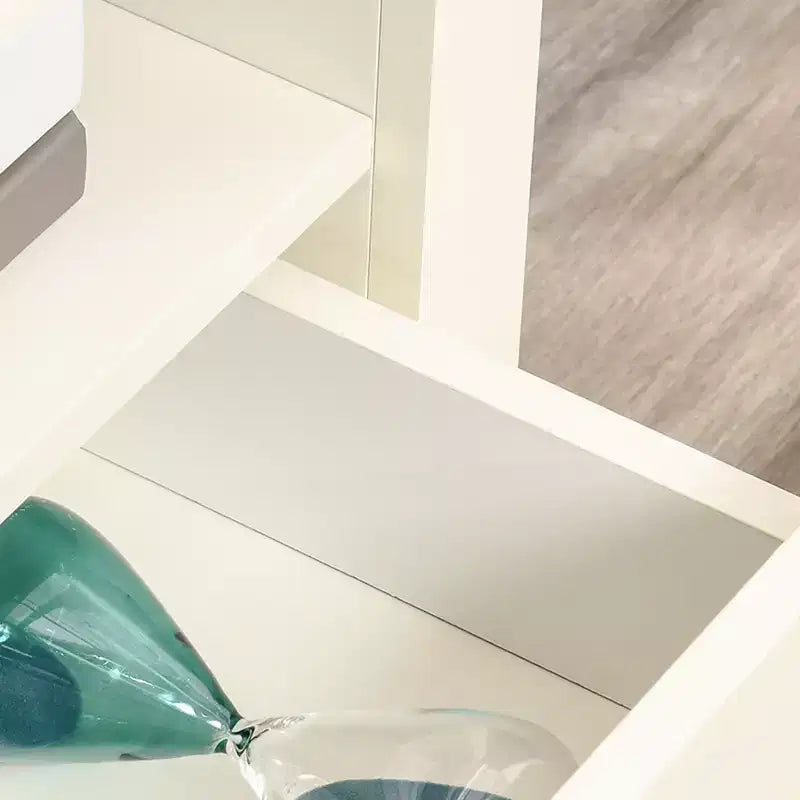 Meuble TV d'angle moderne en bois Cordoba de GDFStudio avec tiroirs et étagère ouverte