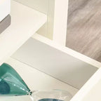 Meuble TV d'angle moderne en bois Cordoba de GDFStudio avec tiroirs et étagère ouverte