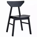 Lot de 4 chaises de salle à manger Royal Hampton, dossier bas incurvé, noir scandinave