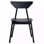 Lot de 4 chaises de salle à manger Royal Hampton, dossier bas incurvé, noir scandinave