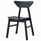 Lot de 4 chaises de salle à manger Royal Hampton, dossier bas incurvé, noir scandinave