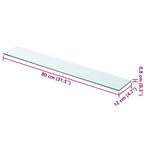 Panneau de verre Verre trempé transparent 31,5 x 4,7 po Surface en verre