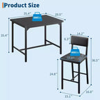 Ensemble de table à manger pour 4, ensemble de table de cuisine 5 pièces, repose-pieds, protection d'angle, table à hauteur de comptoir, 2 tabourets de bar rembourrés, pour la cuisine