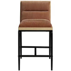 Meridian Furniture, Tabouret de comptoir rembourré en tissu Viceroy, Lot de 2
