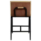 Meridian Furniture, Tabouret de comptoir rembourré en tissu Viceroy, Lot de 2