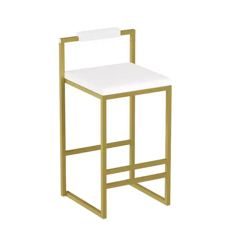 Okak Tabourets de Bar Rembourrés en Velours Lot de 2, Tabourets de Comptoir de Cuisine Modernes avec Assise Carrée pour Îlot de Cuisine, Salle à Manger