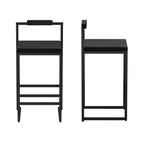 Okak Tabourets de Bar Rembourrés en Velours Lot de 2, Tabourets de Comptoir de Cuisine Modernes avec Assise Carrée pour Îlot de Cuisine, Salle à Manger