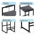 Okak Tabourets de Bar Rembourrés en Velours Lot de 2, Tabourets de Comptoir de Cuisine Modernes avec Assise Carrée pour Îlot de Cuisine, Salle à Manger