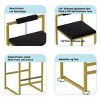 Okak Tabourets de Bar Rembourrés en Velours Lot de 2, Tabourets de Comptoir de Cuisine Modernes avec Assise Carrée pour Îlot de Cuisine, Salle à Manger