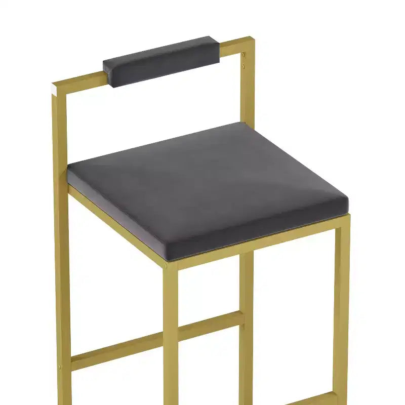Okak Tabourets de Bar Rembourrés en Velours Lot de 2, Tabourets de Comptoir de Cuisine Modernes avec Assise Carrée pour Îlot de Cuisine, Salle à Manger