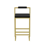 Okak Tabourets de Bar Rembourrés en Velours Lot de 2, Tabourets de Comptoir de Cuisine Modernes avec Assise Carrée pour Îlot de Cuisine, Salle à Manger
