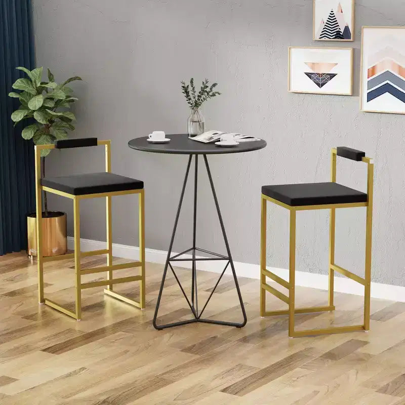 Okak Tabourets de Bar Rembourrés en Velours Lot de 2, Tabourets de Comptoir de Cuisine Modernes avec Assise Carrée pour Îlot de Cuisine, Salle à Manger