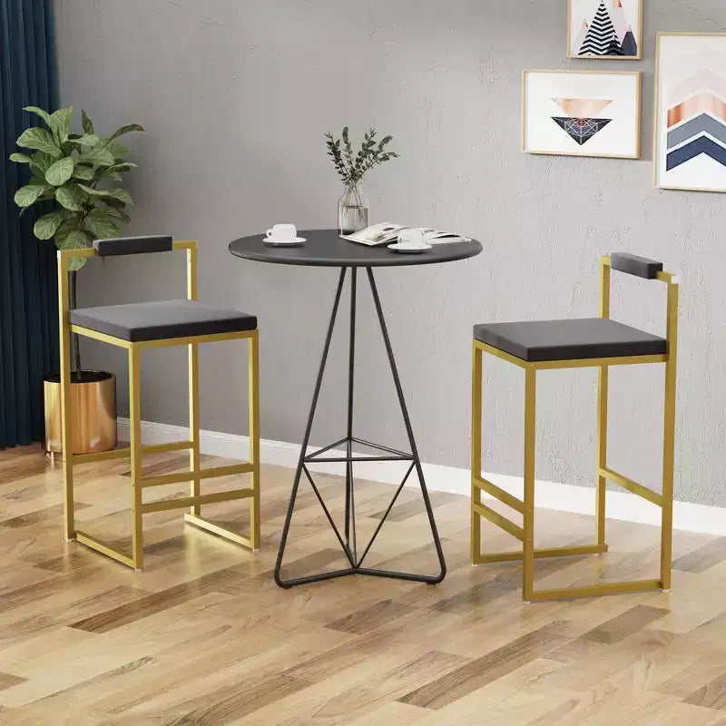 Okak Tabourets de Bar Rembourrés en Velours Lot de 2, Tabourets de Comptoir de Cuisine Modernes avec Assise Carrée pour Îlot de Cuisine, Salle à Manger