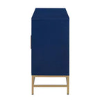 Buffet Whisen de style rétro avec motif symétrique, pieds métalliques stables et dessus de présentation polyvalent