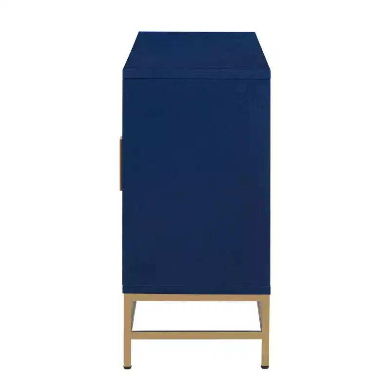 Buffet Whisen de style rétro avec motif symétrique, pieds métalliques stables et dessus de présentation polyvalent