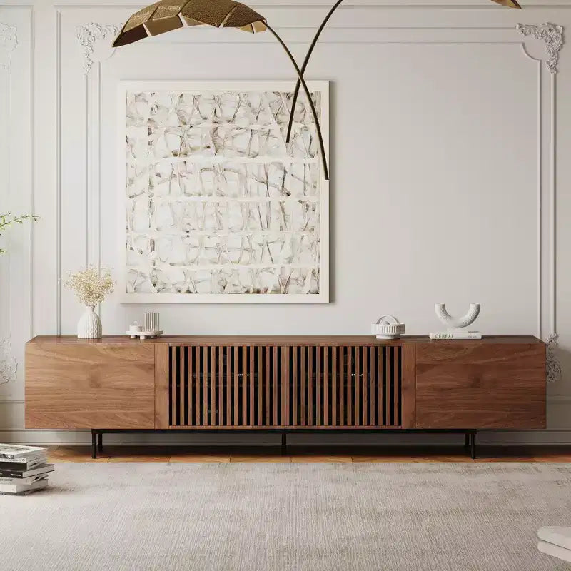 Meuble TV et consoles multimédias Luck Live Farmhouse 94.48 avec grand espace de rangement