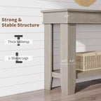 Console GustoWave de 54 pouces avec 2 tiroirs et étagère inférieure, table d'appoint moderne à 2 niveaux
