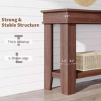 Console GustoWave de 54 pouces avec 2 tiroirs et étagère inférieure, table d'appoint moderne à 2 niveaux