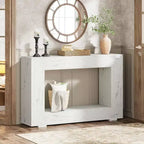 Lantine Farmhouse Console Table, 47 Inches Entryway Console Table with Storage, Industrial Hallway Accent Table for Living Room, Entrance