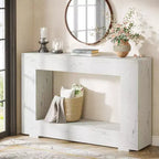Console de ferme Lantine, Table console d'entrée de 119 cm avec rangement, Table d'appoint industrielle pour salon, entrée