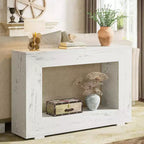 Console de ferme Lantine, Table console d'entrée de 119 cm avec rangement, Table d'appoint industrielle pour salon, entrée