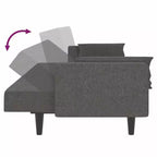 vidaXL Canapé-lit 2 places avec deux oreillers Causeuse Meuble Tissu
