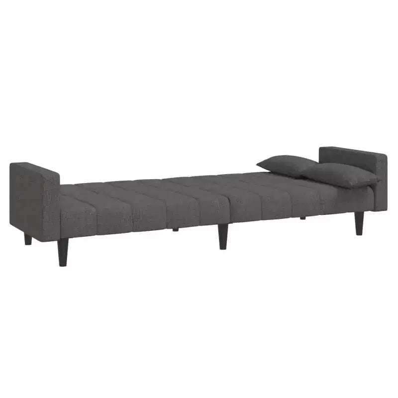 vidaXL Canapé-lit 2 places avec deux oreillers Causeuse Meuble Tissu