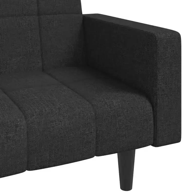 vidaXL Canapé-lit 2 places avec deux oreillers Causeuse Meuble Tissu