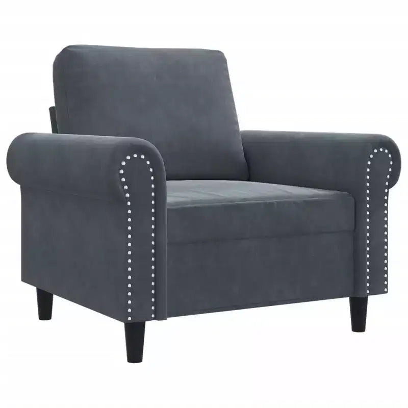 vidaXL Fauteuil club rembourré en velours pour salon