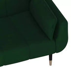 vidaXL Canapé-lit 2 places avec deux oreillers Velours vert foncé