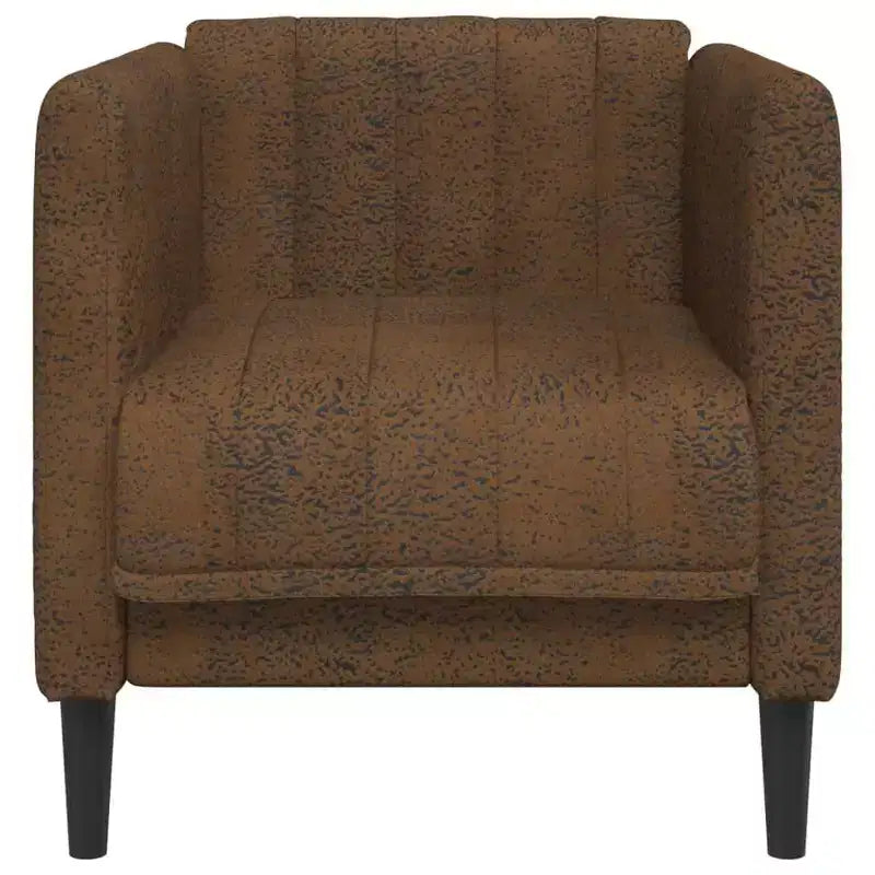 vidaXL Fauteuil canapé en similicuir suédé marron