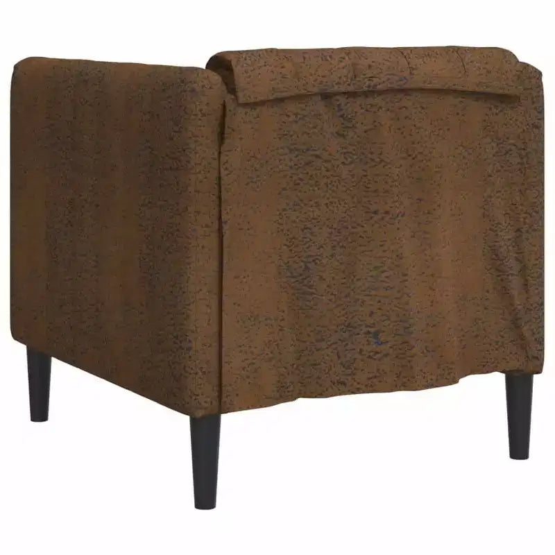 vidaXL Fauteuil canapé en similicuir suédé marron