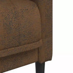vidaXL Fauteuil canapé en similicuir suédé marron
