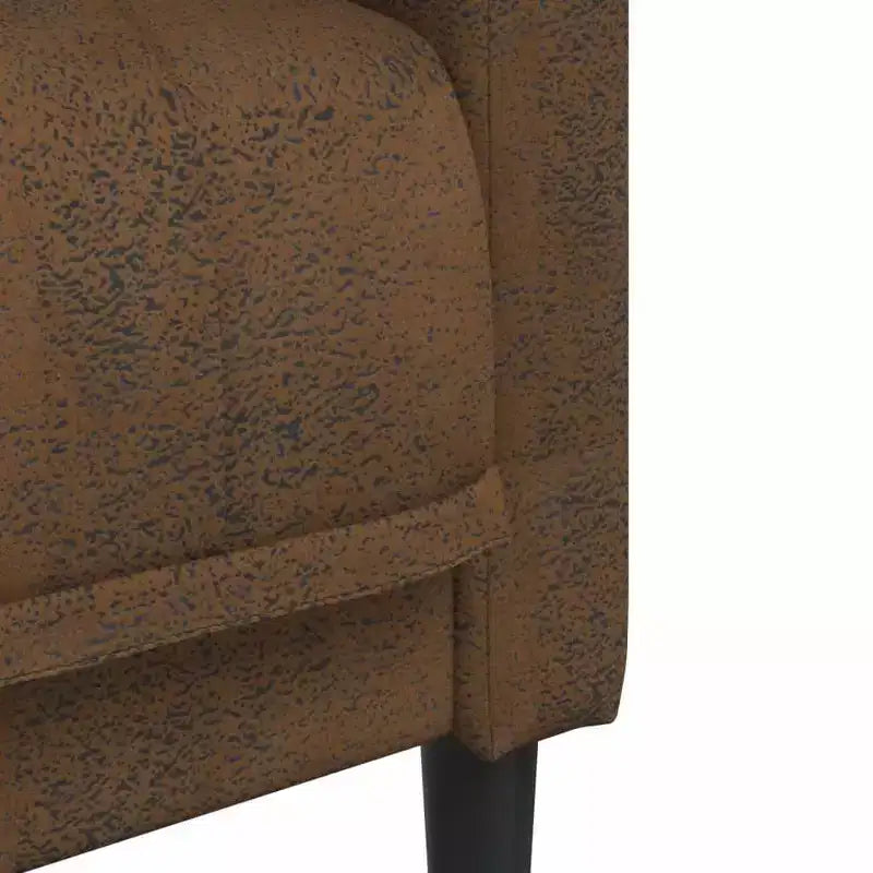 vidaXL Fauteuil canapé en similicuir suédé marron