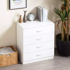 MAYEERTY Commode 4 tiroirs Lignes épurées Gain de place pour entrée Chambre
