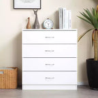 MAYEERTY Commode 4 tiroirs Lignes épurées Gain de place pour entrée Chambre