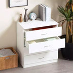 MAYEERTY Commode 4 tiroirs Lignes épurées Gain de place pour entrée Chambre