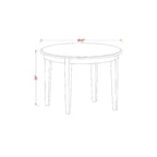 Ensemble de salle à manger 3 pièces – Table de cuisine et 2 chaises – Petite table ronde – Blanc lin et bleu bébé