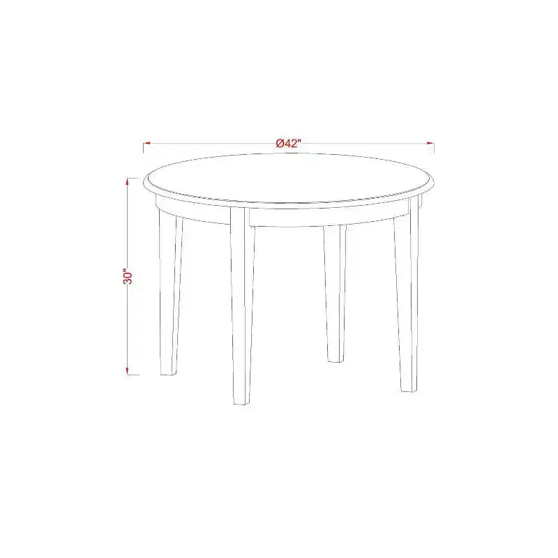 Ensemble de salle à manger 3 pièces – Table de cuisine et 2 chaises – Petite table ronde – Blanc lin et bleu bébé