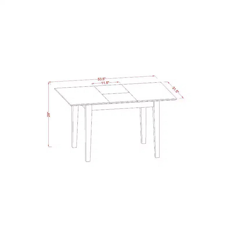 Ensemble de salle à manger 7 pièces - Table et chaises de cuisine - Meubles de salle à manger modernes - Finition Blanc Lin