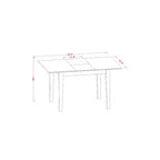 Ensemble de salle à manger 7 pièces - Table et chaises de cuisine - Meubles de salle à manger modernes - Finition Blanc Lin