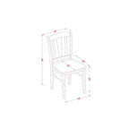 Ensemble de salle à manger 3 pièces HomeStock avec plateau en bois massif fini chêne brun naturel et table à rabats