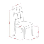 Ensemble table et 2 chaises de salle à manger rondes - Ensemble table et chaises de cuisine blanc lin
