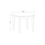 Ensemble table de cuisine 3 pièces Table ronde et chaises Blanc lin Similicuir