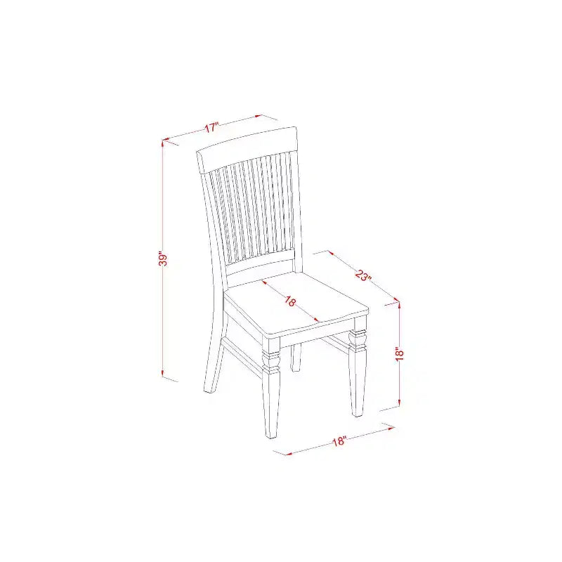 Ensemble de salle à manger 3 pièces HomeStock avec table ronde et dessus en bois massif, finition blanc lin