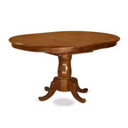 Ensemble de salle à manger 5 pièces - Table ovale et 4 chaises - Couleur marron selle