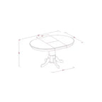Ensemble de salle à manger 5 pièces - Table ovale et 4 chaises - Couleur marron selle