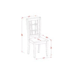 Ensemble de salle à manger gothique 7 pièces - Table en cerisier et 6 chaises - Ensemble de dînette en bois massif
