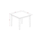 Ensemble Table et Chaises de Cuisine - Ensemble de Salle à Manger 5 Pièces Style Antique Blanc Lin