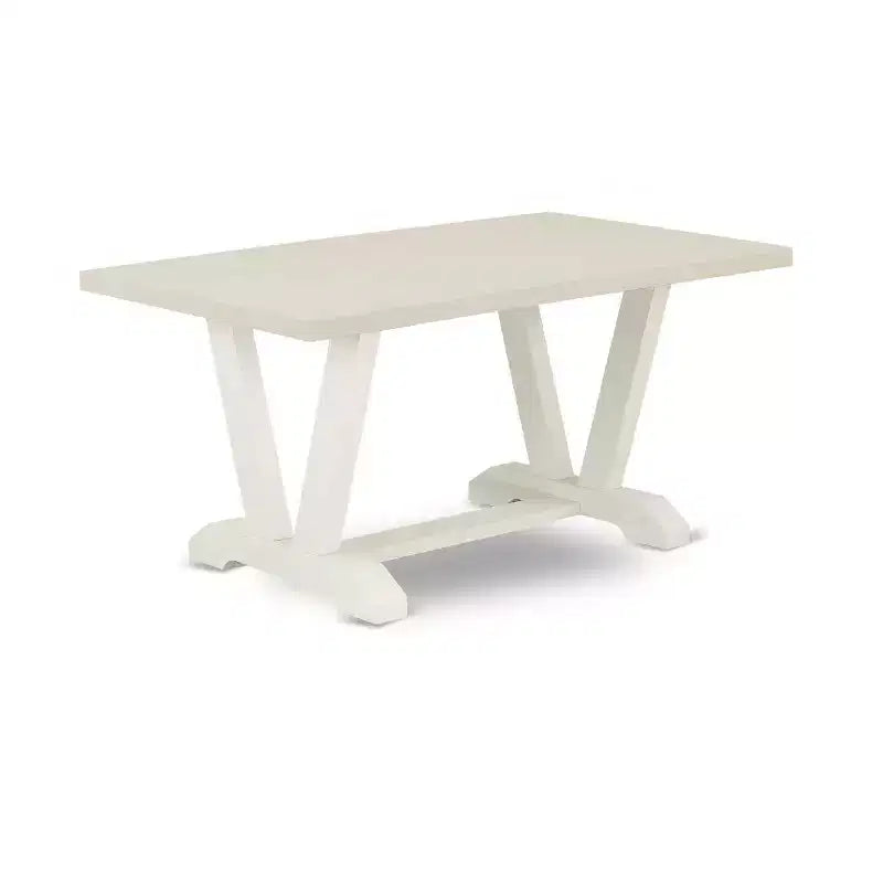 Table à manger HomeStock 7 pièces en bois massif finition chêne naturel avec 6 chaises